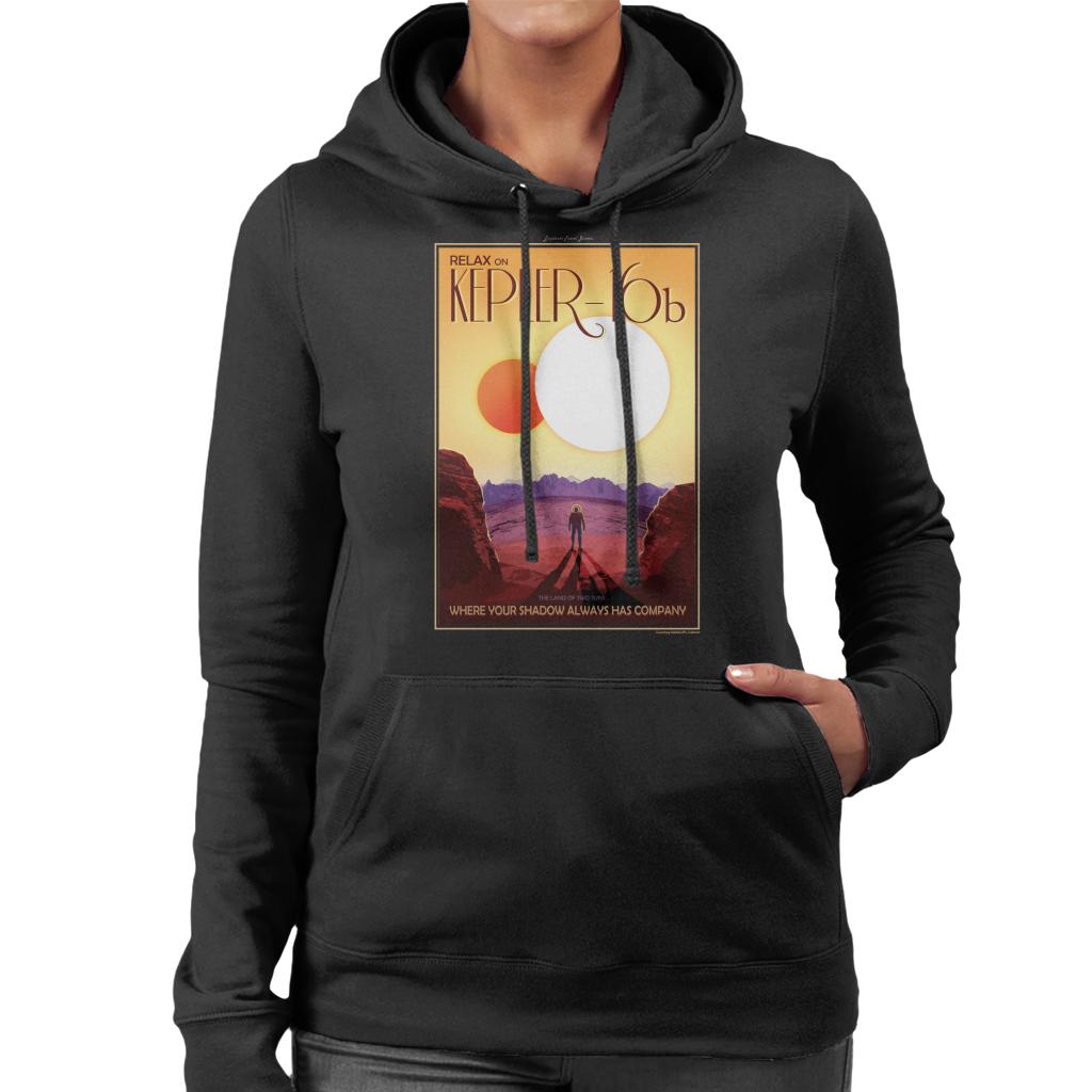 NASA Kelper 16b Interplanetary Travel Poster Women's Hooded Sweatshirt-ALL + EVERY