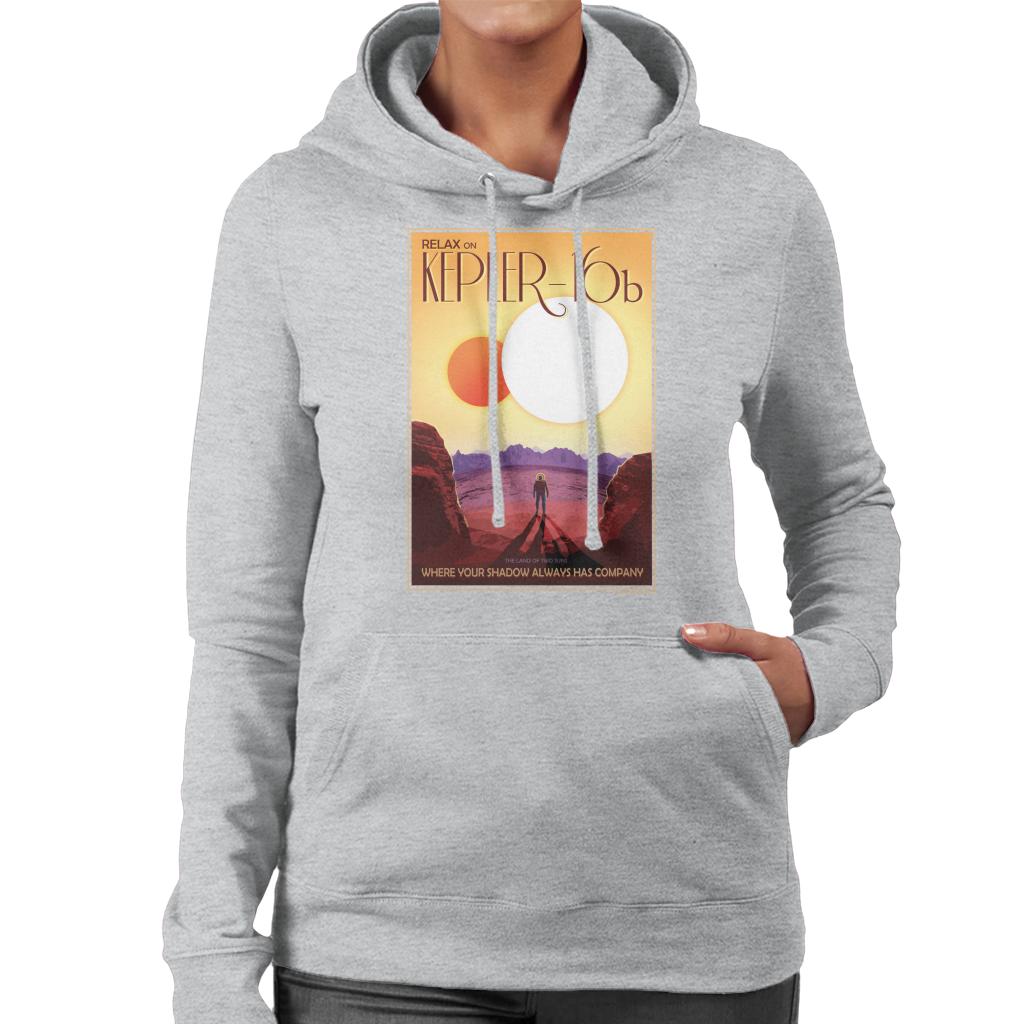 NASA Kelper 16b Interplanetary Travel Poster Women's Hooded Sweatshirt-ALL + EVERY