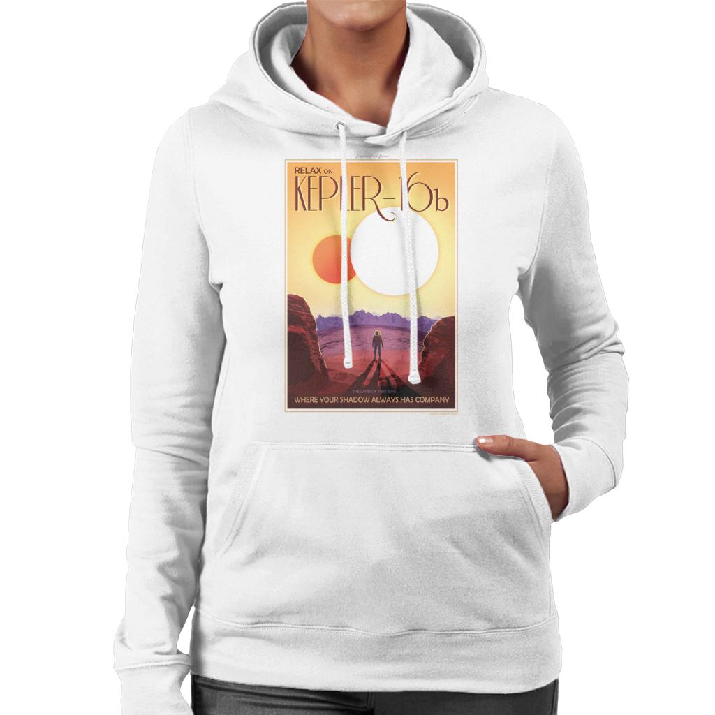 NASA Kelper 16b Interplanetary Travel Poster Women's Hooded Sweatshirt-ALL + EVERY