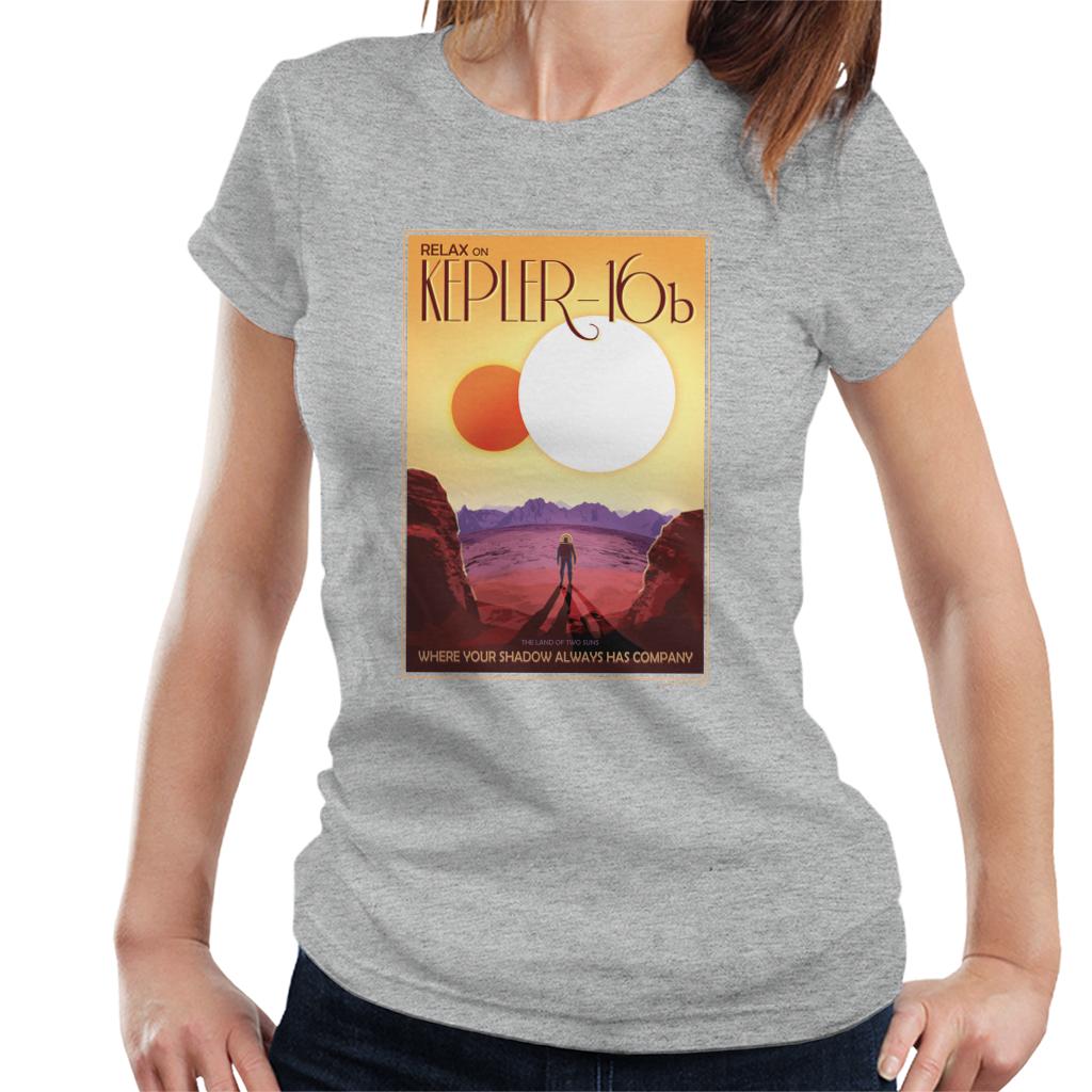 NASA Kelper 16b Interplanetary Travel Poster Women's T-Shirt-ALL + EVERY