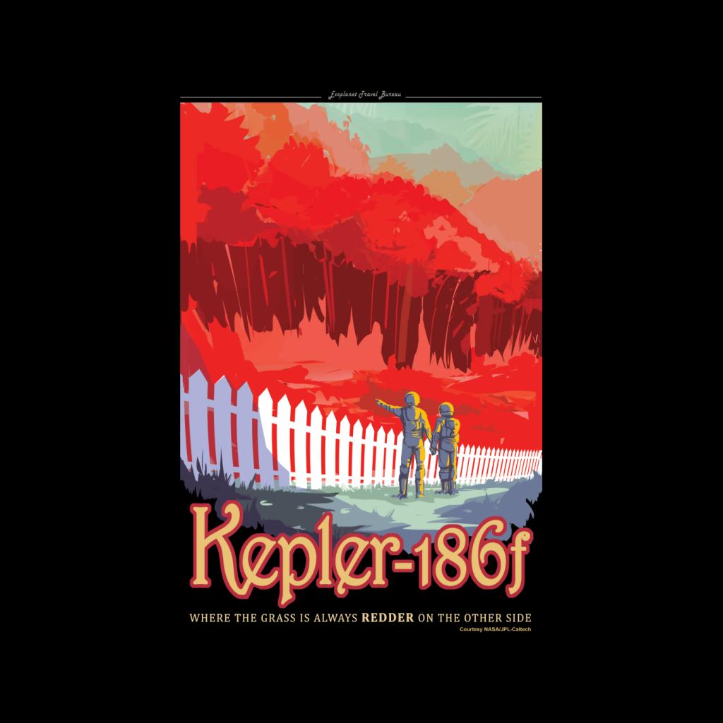 NASA Kelper 186f Interplanetary Travel Poster Women's T-Shirt-ALL + EVERY