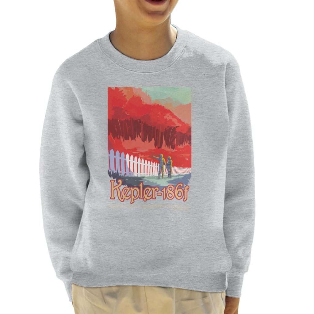 NASA Kelper 186f Interplanetary Travel Poster Kids Sweatshirt-ALL + EVERY