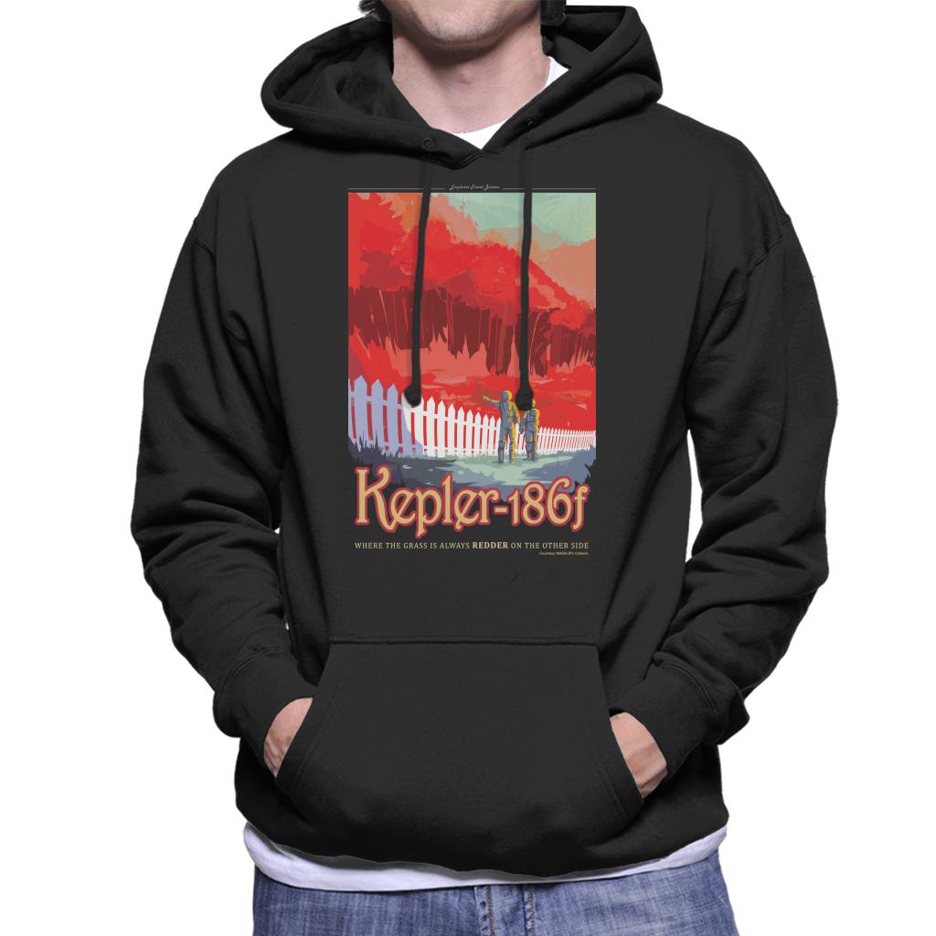 NASA Kelper 186f Interplanetary Travel Poster Men's Hooded Sweatshirt-ALL + EVERY