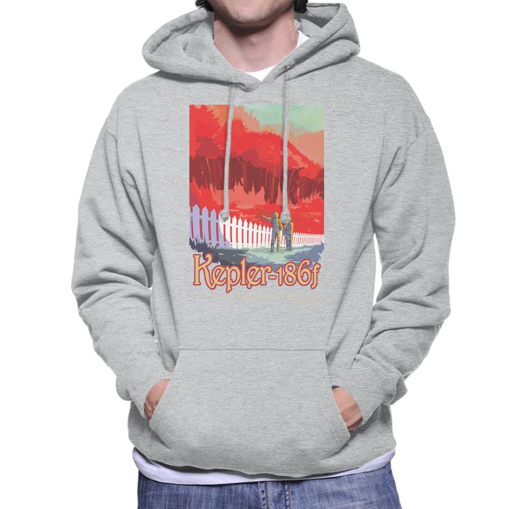 NASA Kelper 186f Interplanetary Travel Poster Men's Hooded Sweatshirt-ALL + EVERY