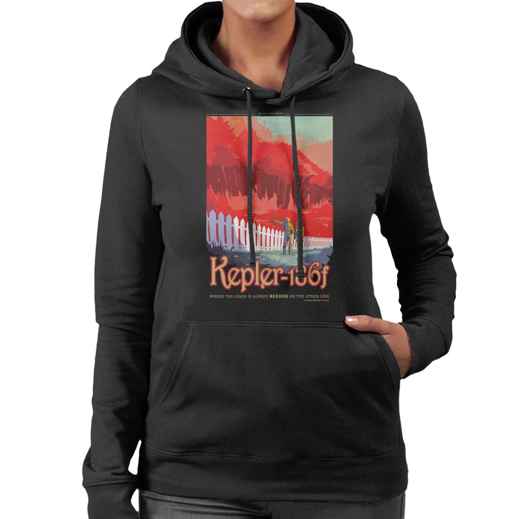 NASA Kelper 186f Interplanetary Travel Poster Women's Hooded Sweatshirt-ALL + EVERY