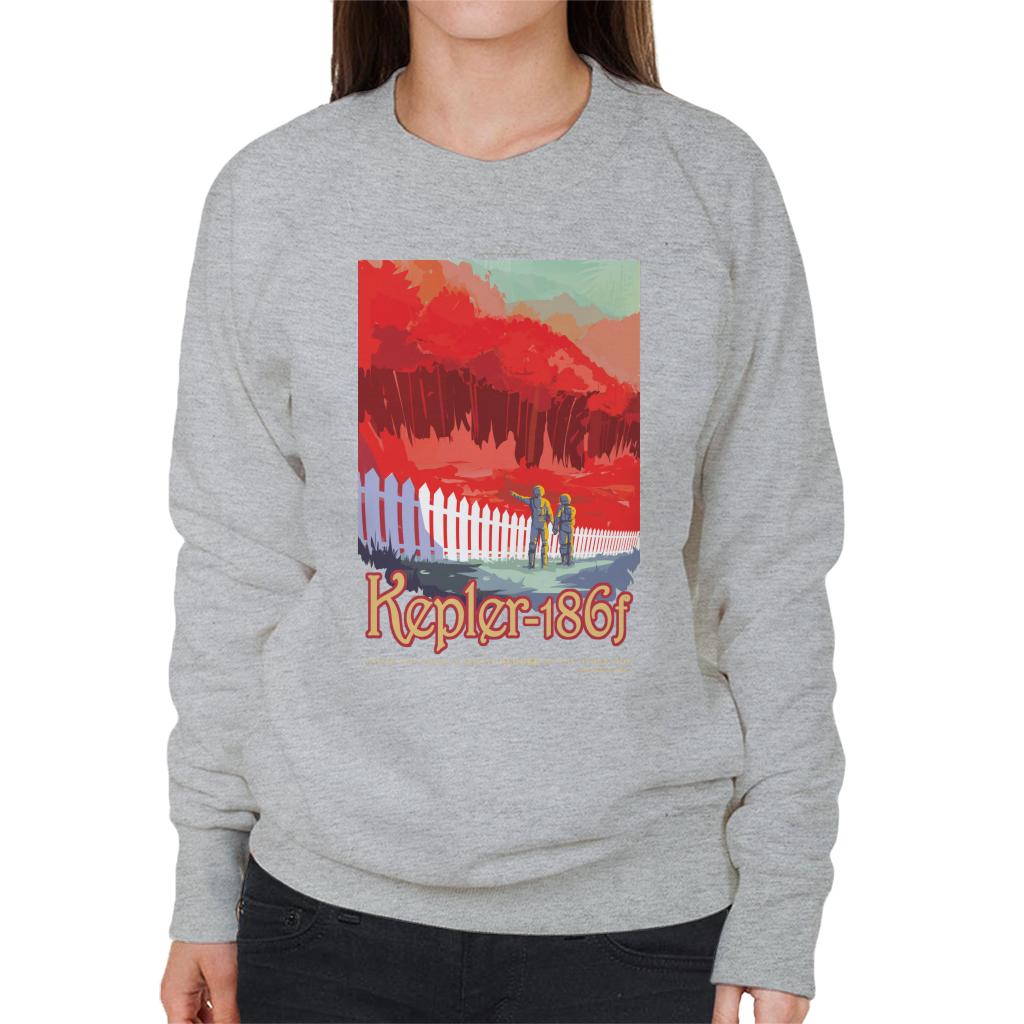 NASA Kelper 186f Interplanetary Travel Poster Women's Sweatshirt-ALL + EVERY