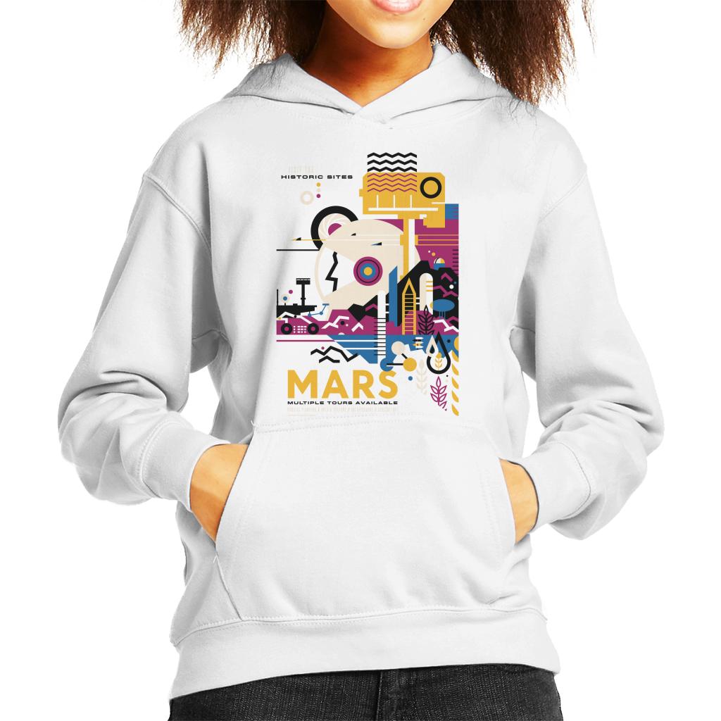 NASA Mars Multiple Tours Interplanetary Travel Poster Kids Hooded Sweatshirt-ALL + EVERY