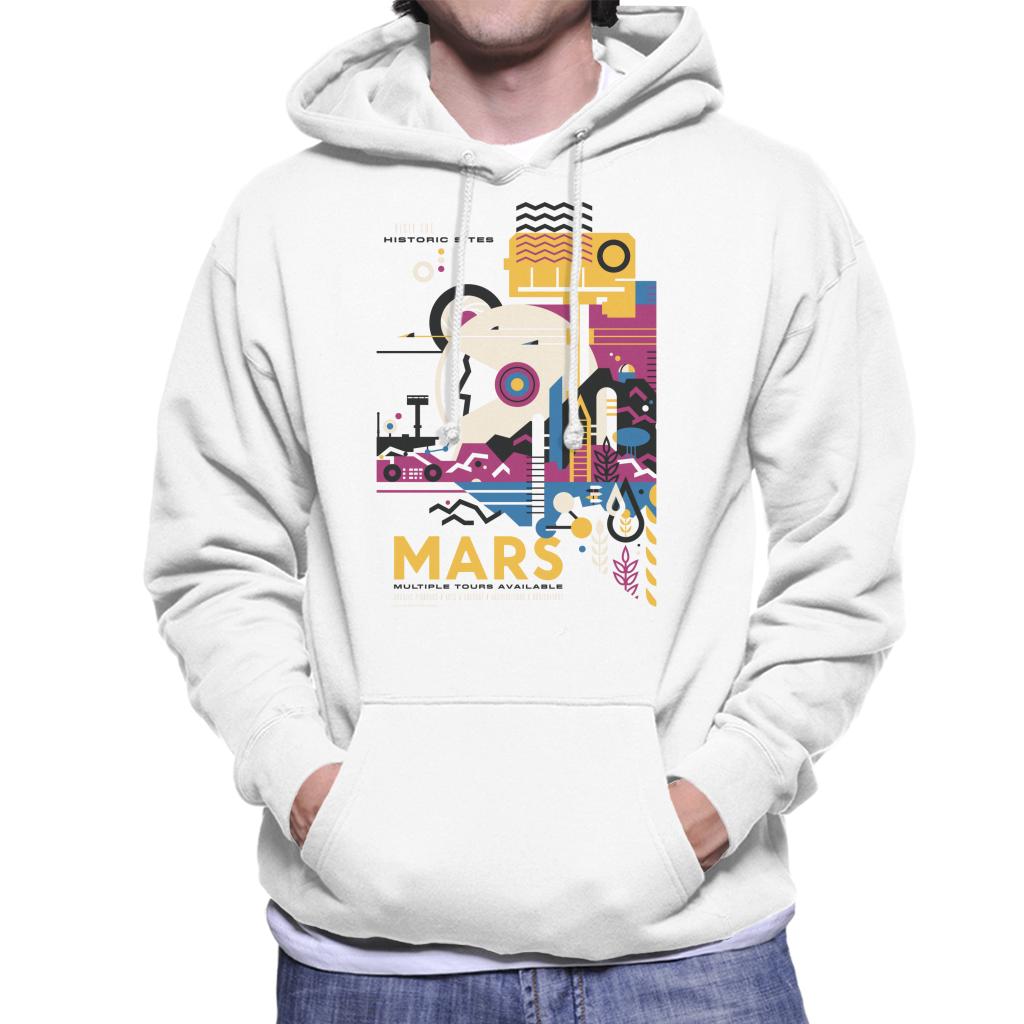 NASA Mars Multiple Tours Interplanetary Travel Poster Men's Hooded Sweatshirt-ALL + EVERY