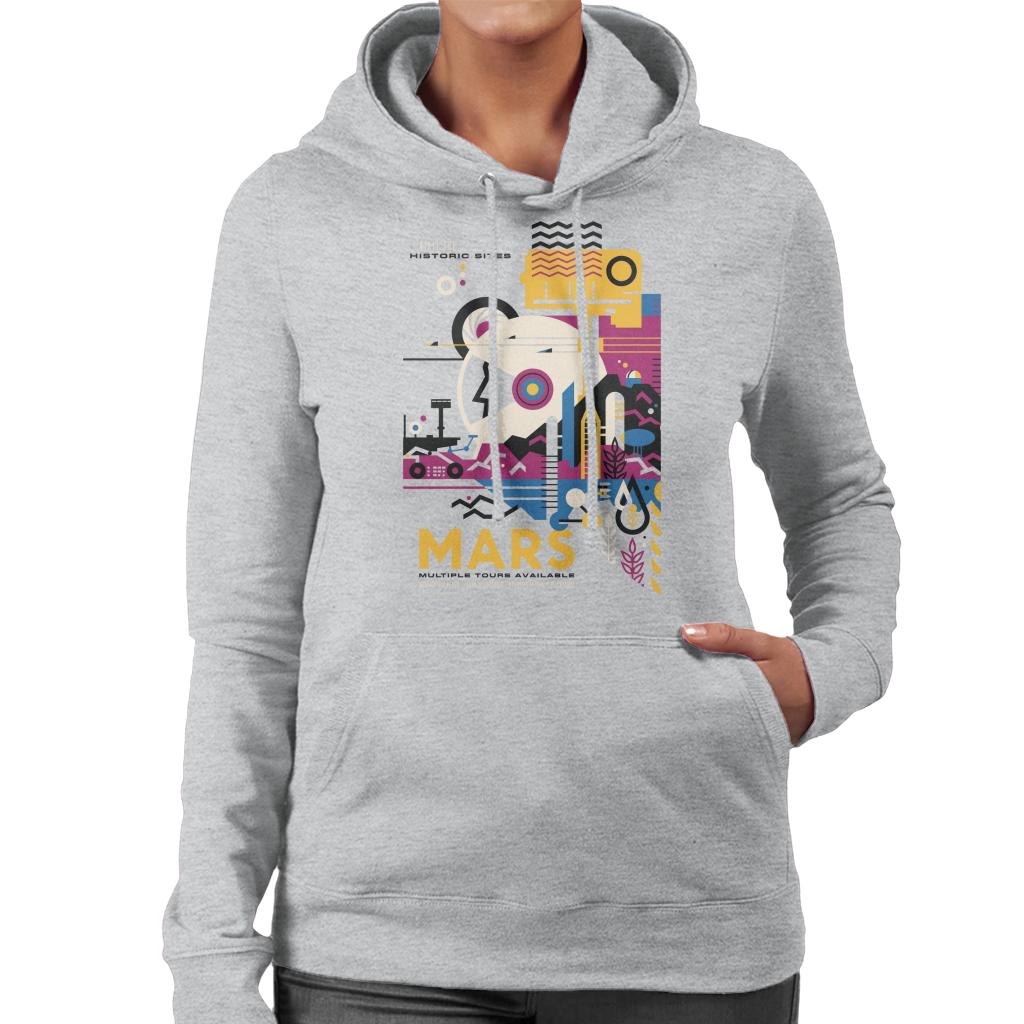 NASA Mars Multiple Tours Interplanetary Travel Poster Women's Hooded Sweatshirt-ALL + EVERY