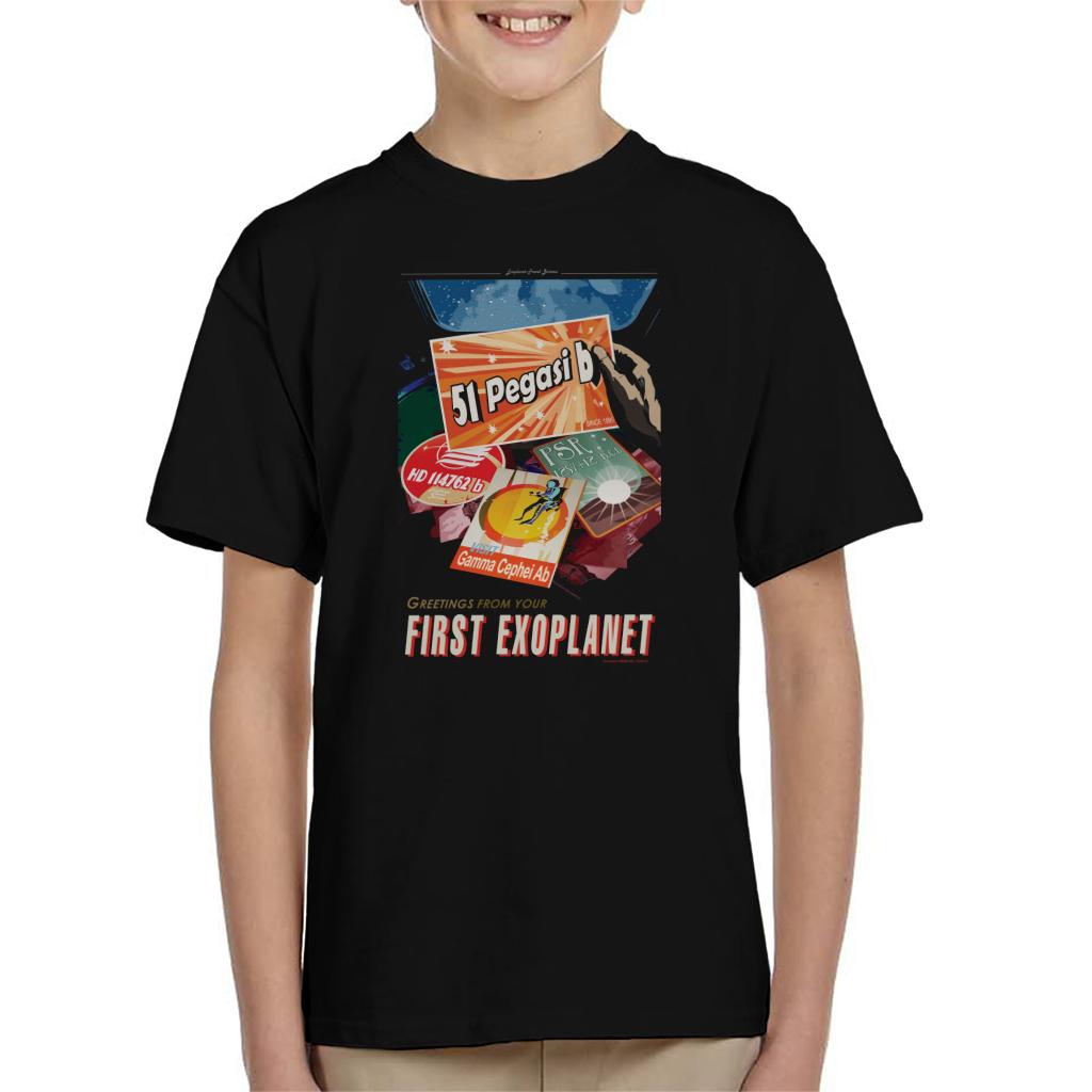 NASA 51 Pegasi b Exoplanet Interplanetary Travel Poster Kids T-Shirt-ALL + EVERY