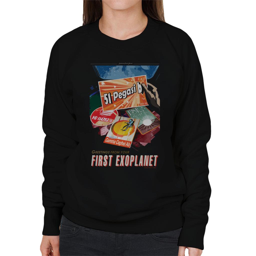 NASA 51 Pegasi b Exoplanet Interplanetary Travel Poster Women's Sweatshirt-ALL + EVERY
