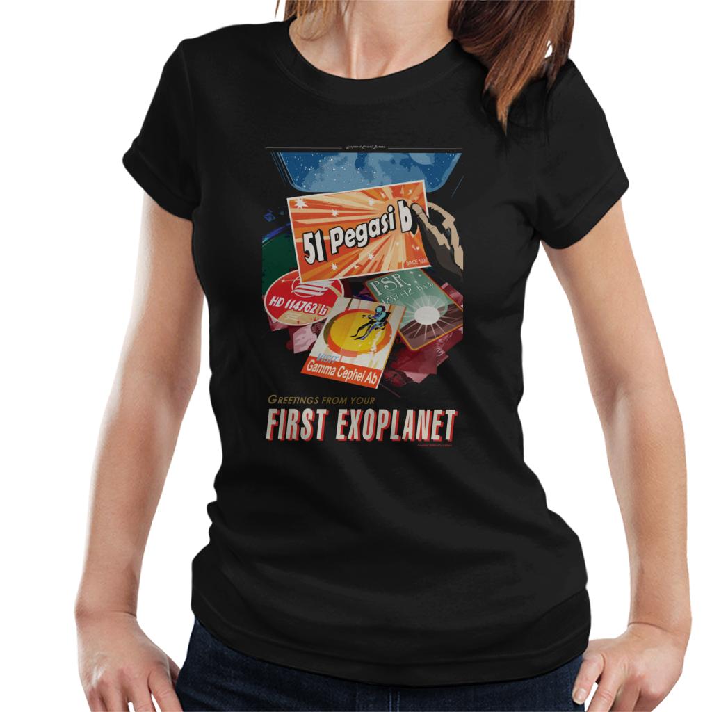 NASA 51 Pegasi b Exoplanet Interplanetary Travel Poster Women's T-Shirt-ALL + EVERY
