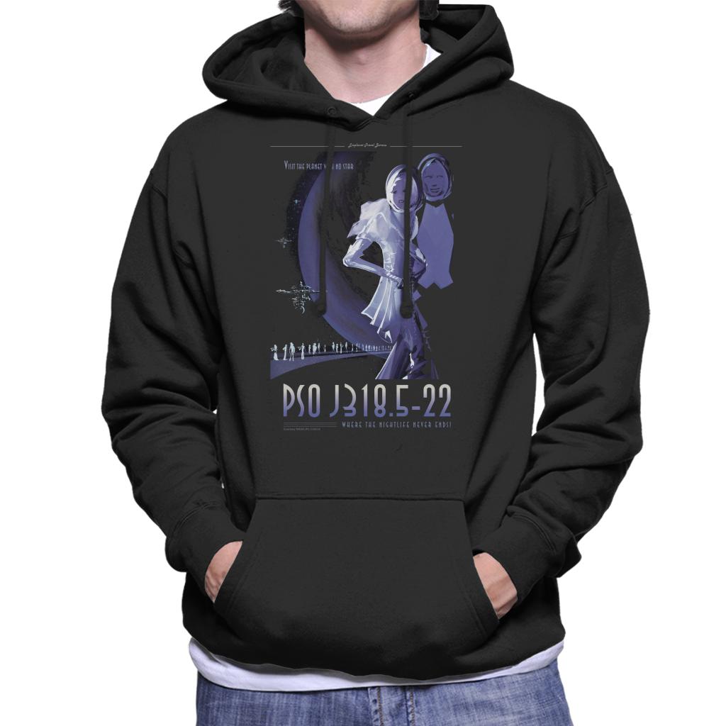 NASA PSO J318 5 22 Interplanetary Travel Poster Men's Hooded Sweatshirt-ALL + EVERY