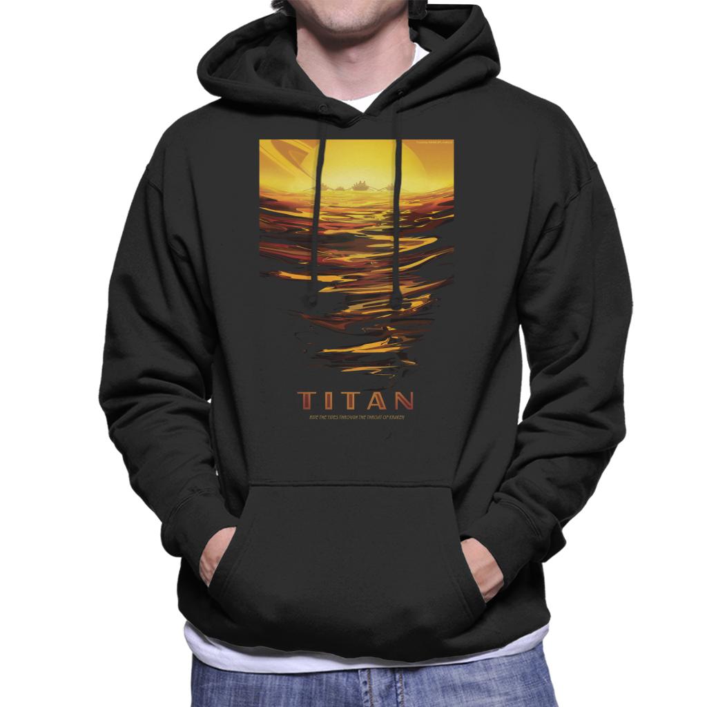 NASA Titan Interplanetary Travel Poster Men's Hooded Sweatshirt-ALL + EVERY