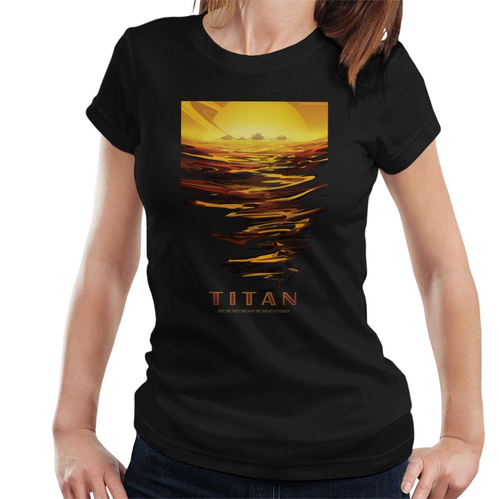 NASA Titan Interplanetary Travel Poster Women's T-Shirt-ALL + EVERY