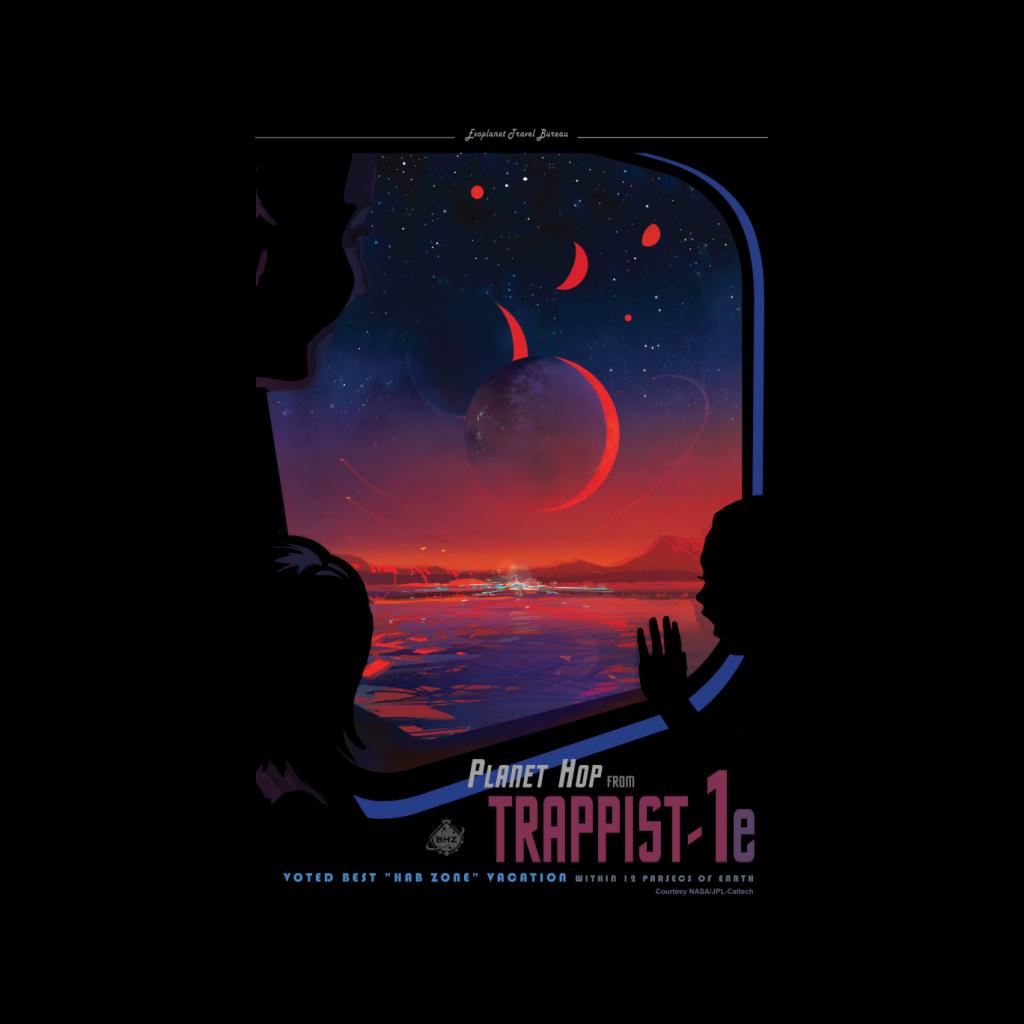 NASA Trappist 1e Interplanetary Travel Poster Kids Sweatshirt-ALL + EVERY