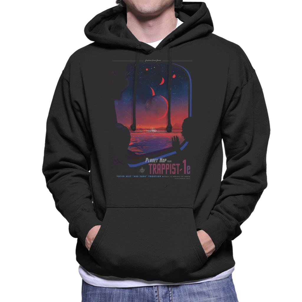 NASA Trappist 1e Interplanetary Travel Poster Men's Hooded Sweatshirt-ALL + EVERY