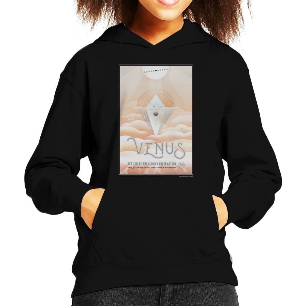 NASA Venus Cloud 9 Interplanetary Travel Poster Kids Hooded Sweatshirt-ALL + EVERY