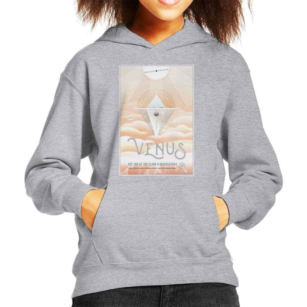 NASA Venus Cloud 9 Interplanetary Travel Poster Kids Hooded Sweatshirt-ALL + EVERY