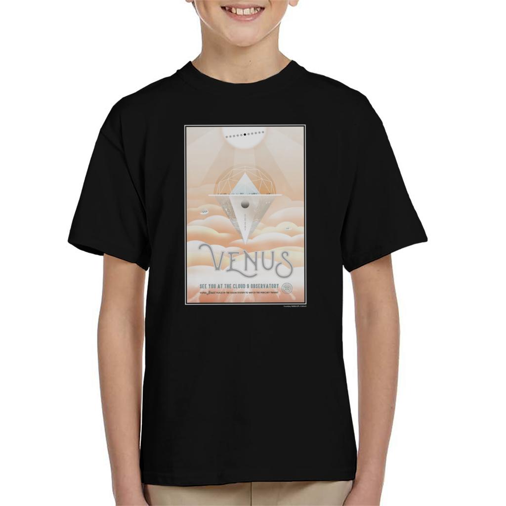 NASA Venus Cloud 9 Interplanetary Travel Poster Kids T-Shirt-ALL + EVERY