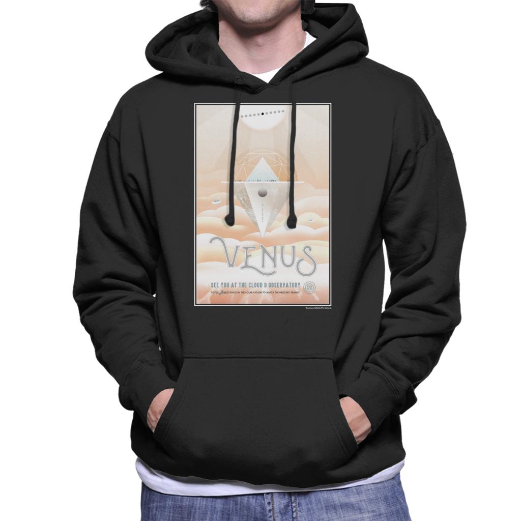 NASA Venus Cloud 9 Interplanetary Travel Poster Men's Hooded Sweatshirt-ALL + EVERY