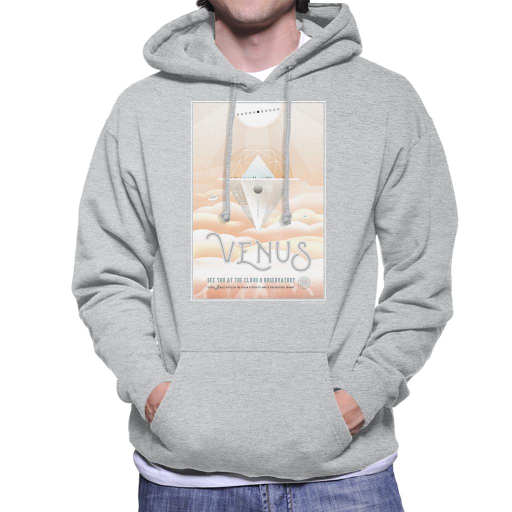 NASA Venus Cloud 9 Interplanetary Travel Poster Men's Hooded Sweatshirt-ALL + EVERY