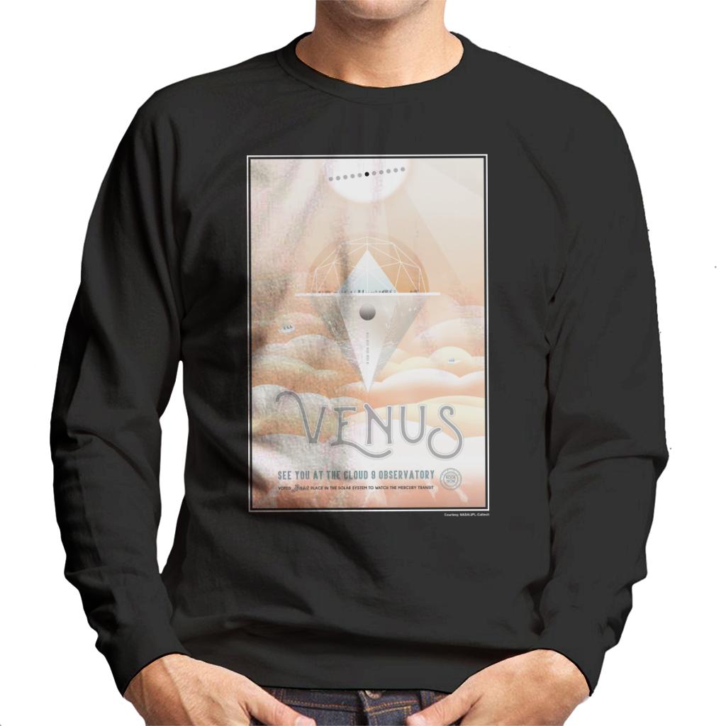 NASA Venus Cloud 9 Interplanetary Travel Poster Men's Sweatshirt-ALL + EVERY