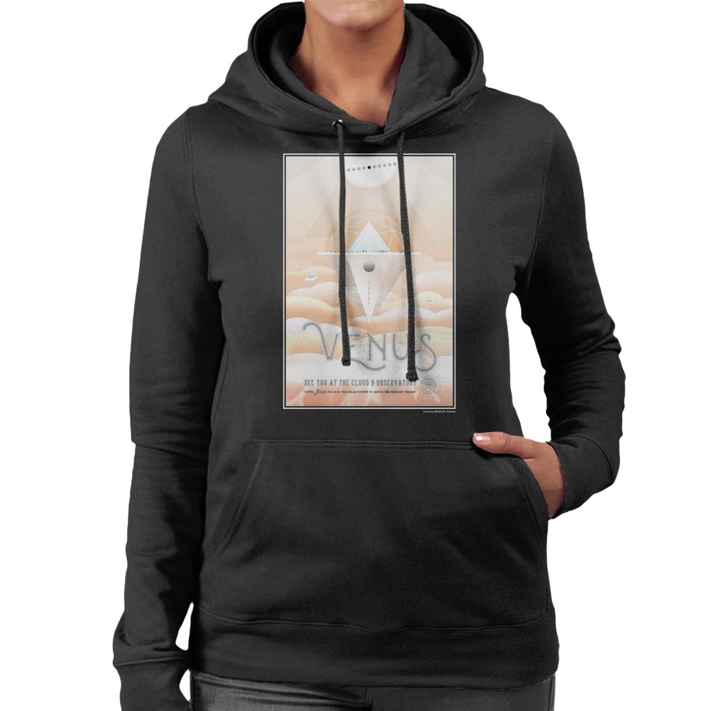 NASA Venus Cloud 9 Interplanetary Travel Poster Women's Hooded Sweatshirt-ALL + EVERY