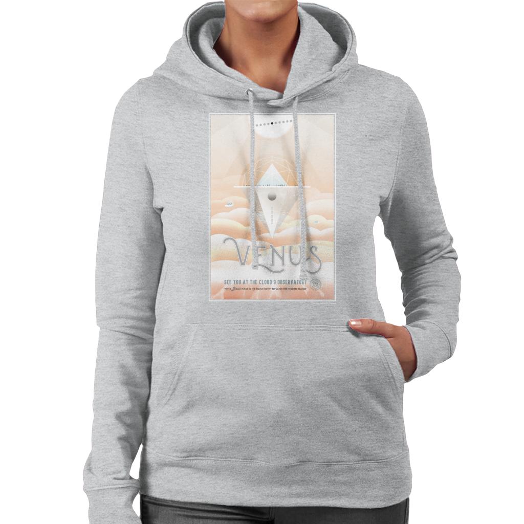 NASA Venus Cloud 9 Interplanetary Travel Poster Women's Hooded Sweatshirt-ALL + EVERY