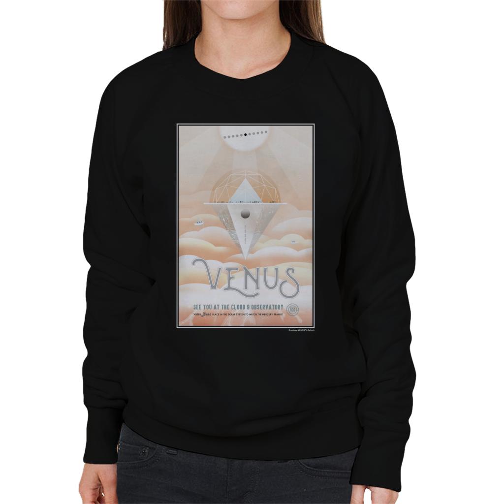 NASA Venus Cloud 9 Interplanetary Travel Poster Women's Sweatshirt-ALL + EVERY