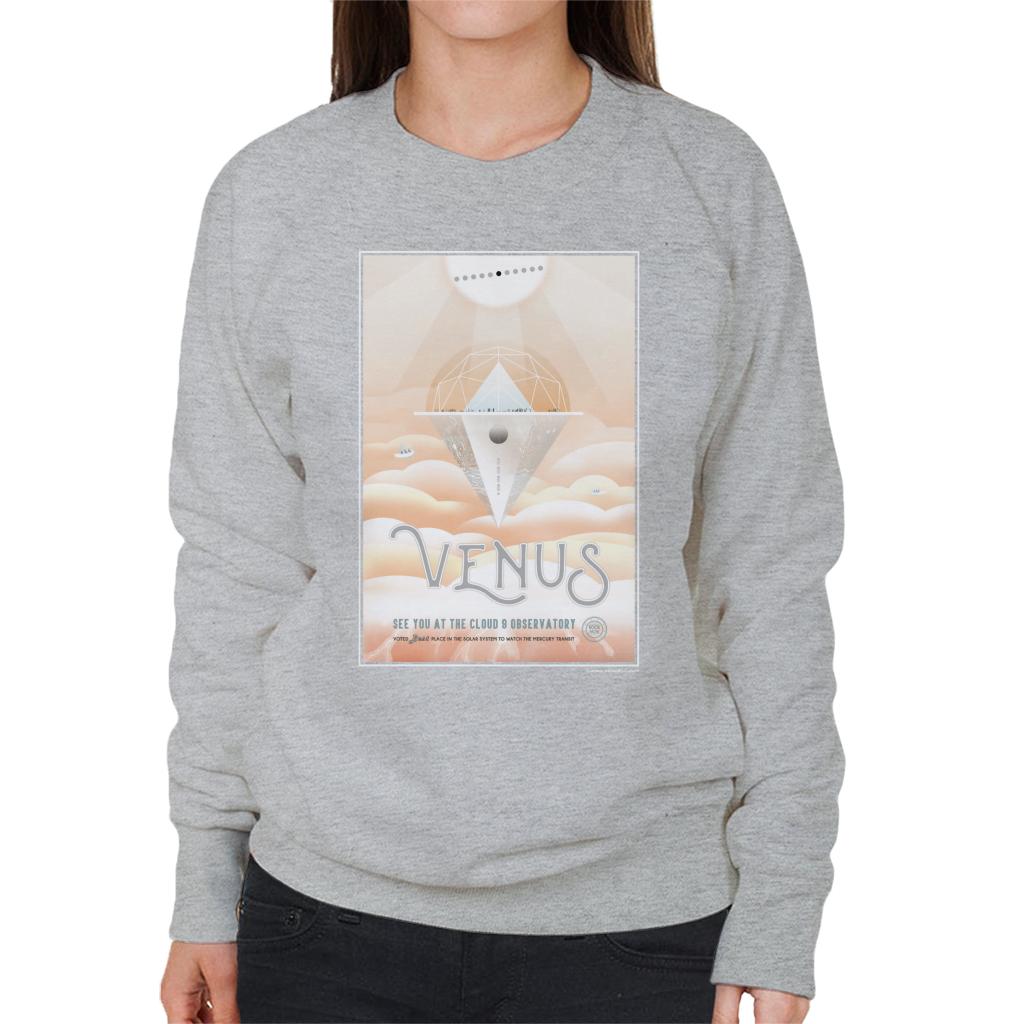 NASA Venus Cloud 9 Interplanetary Travel Poster Women's Sweatshirt-ALL + EVERY