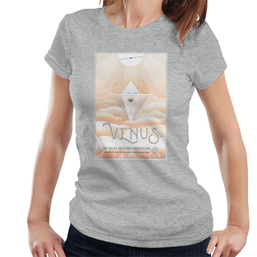 NASA Venus Cloud 9 Interplanetary Travel Poster Women's T-Shirt-ALL + EVERY