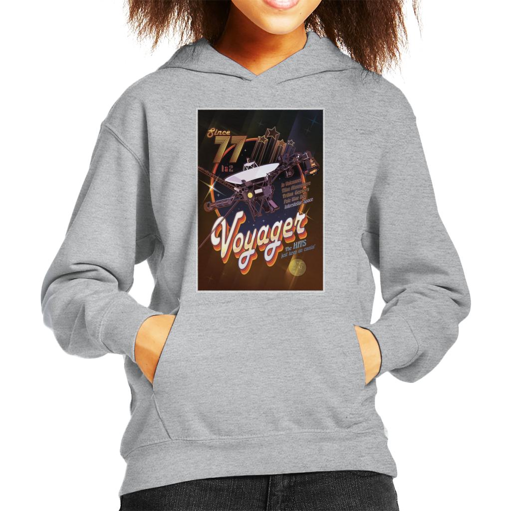 NASA Voyager Disco Interplanetary Travel Poster Kids Hooded Sweatshirt-ALL + EVERY