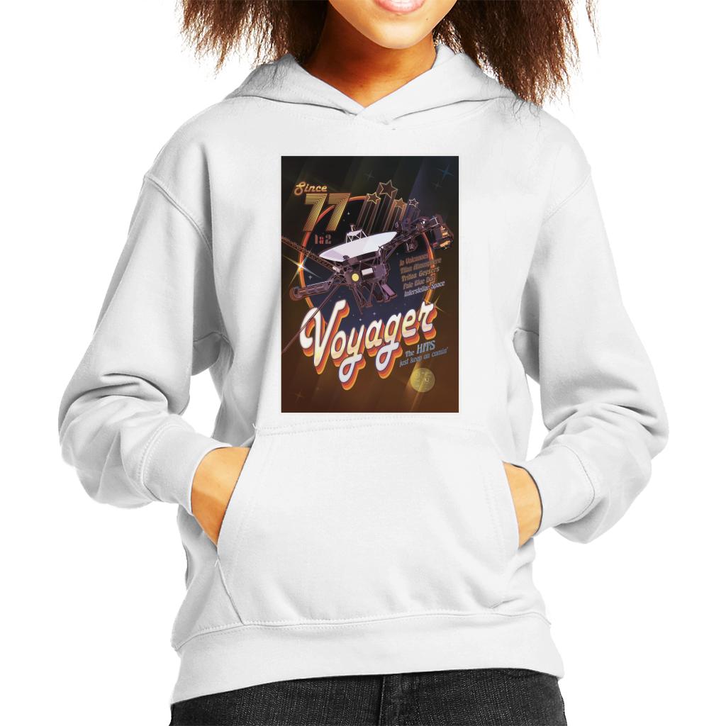 NASA Voyager Disco Interplanetary Travel Poster Kids Hooded Sweatshirt-ALL + EVERY