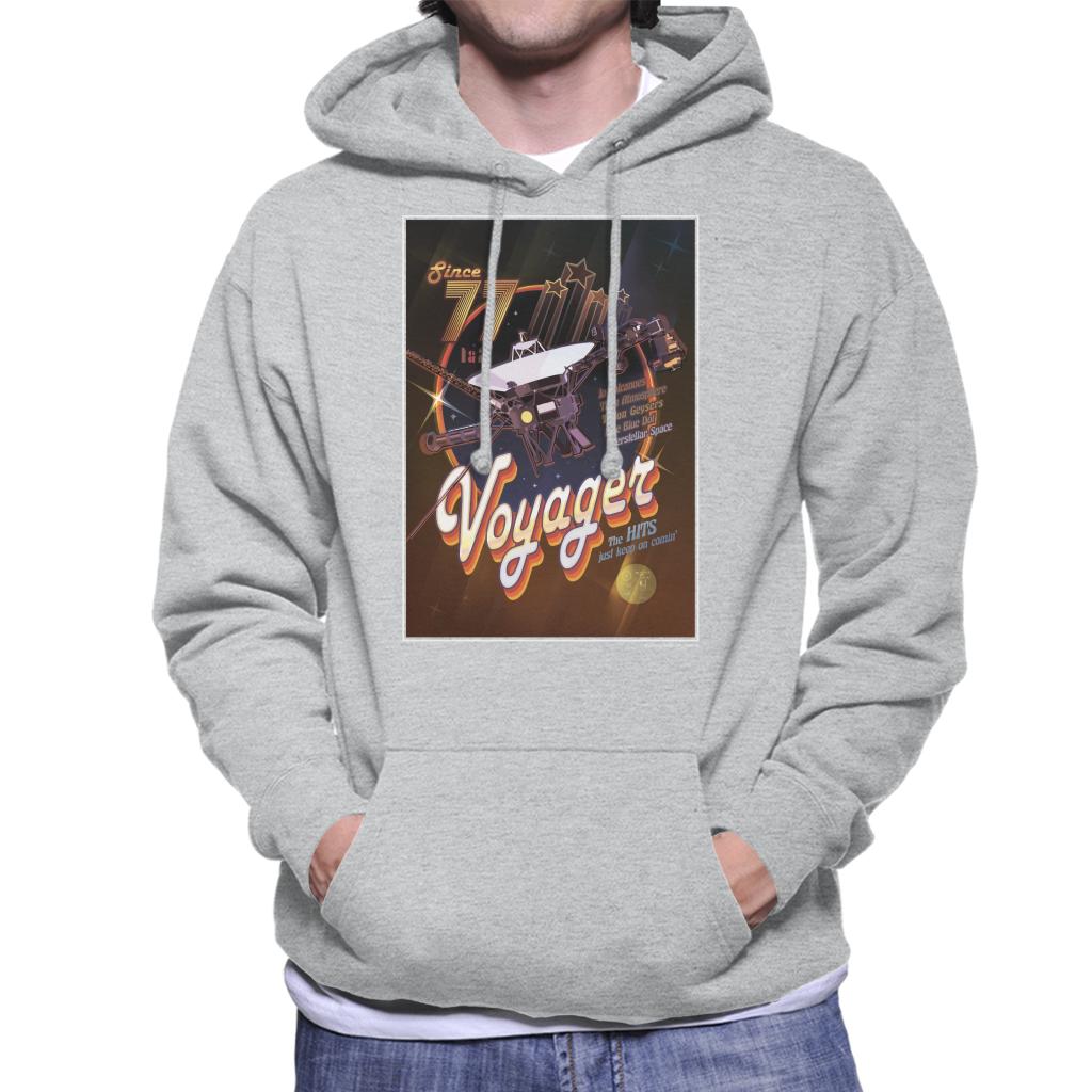 NASA Voyager Disco Interplanetary Travel Poster Men's Hooded Sweatshirt-ALL + EVERY