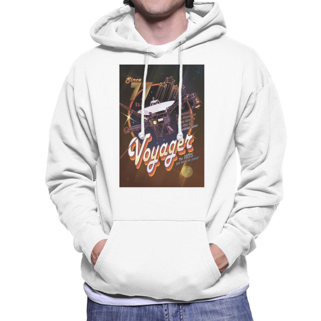 NASA Voyager Disco Interplanetary Travel Poster Men's Hooded Sweatshirt-ALL + EVERY