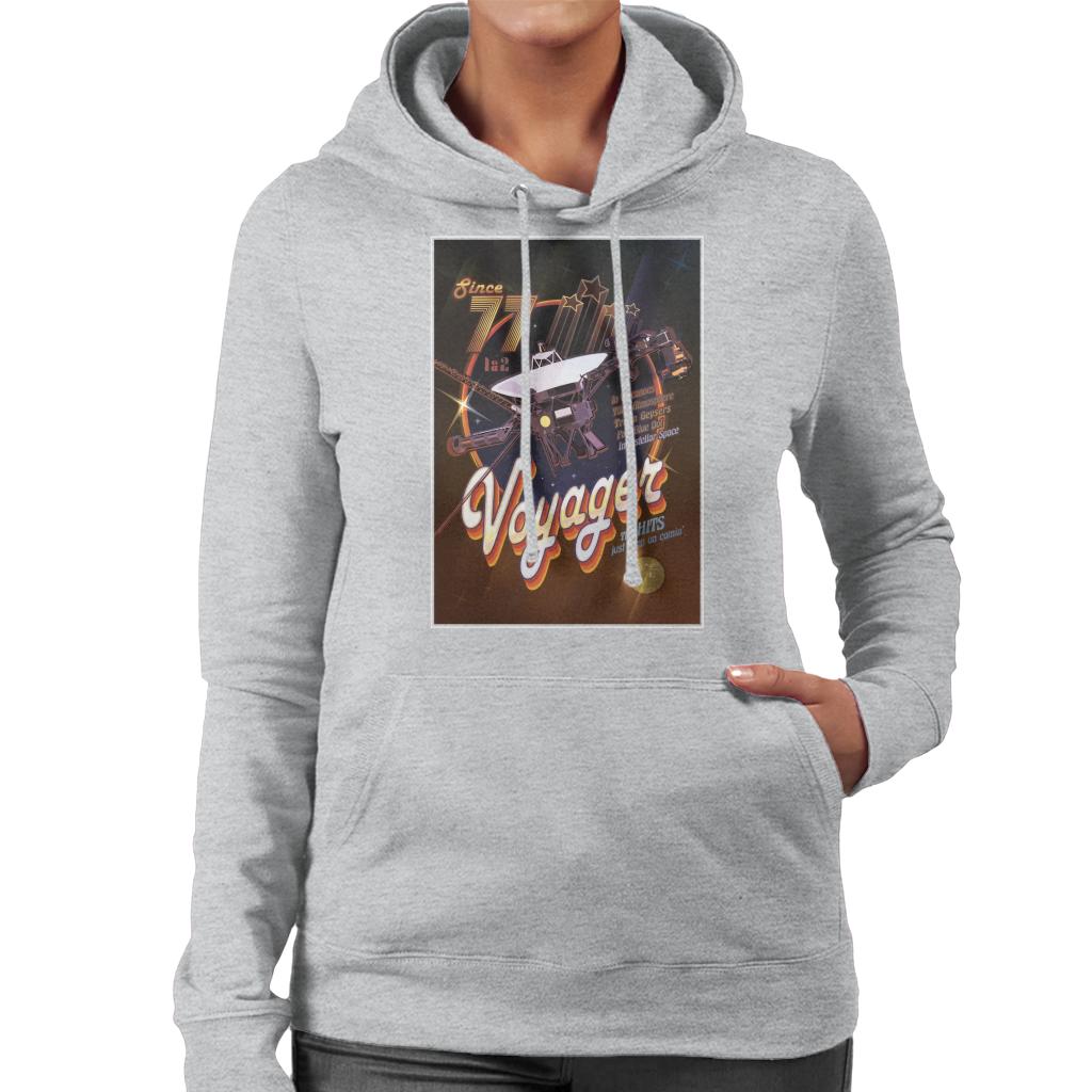 NASA Voyager Disco Interplanetary Travel Poster Women's Hooded Sweatshirt-ALL + EVERY