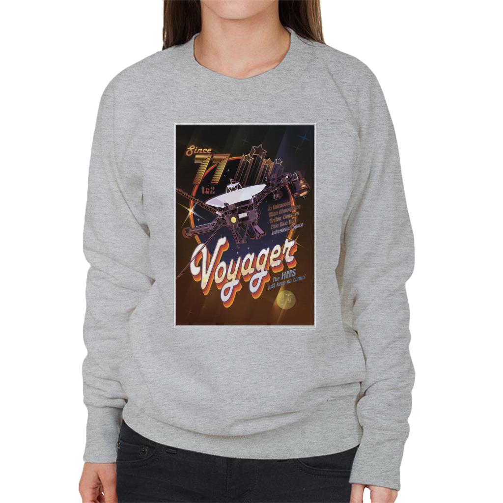 NASA Voyager Disco Interplanetary Travel Poster Women's Sweatshirt-ALL + EVERY