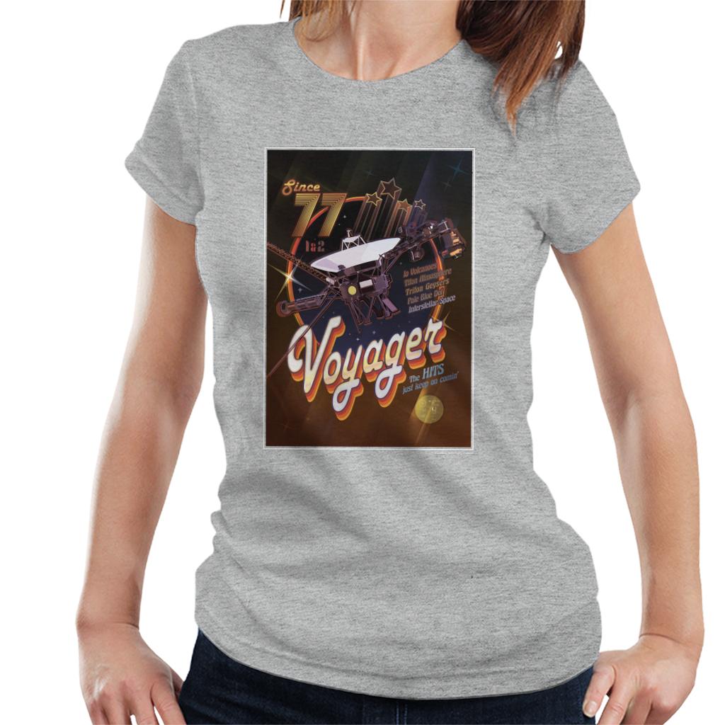 NASA Voyager Disco Interplanetary Travel Poster Women's T-Shirt-ALL + EVERY