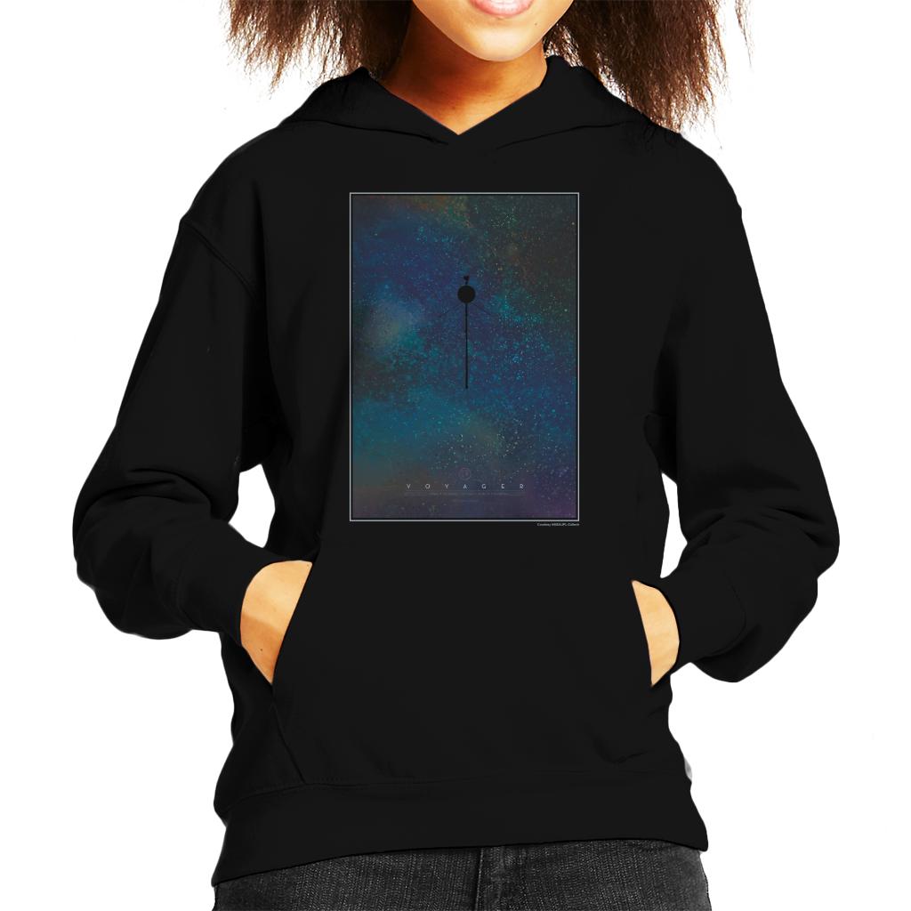 NASA Voyager Interplanetary Travel Poster Kids Hooded Sweatshirt-ALL + EVERY