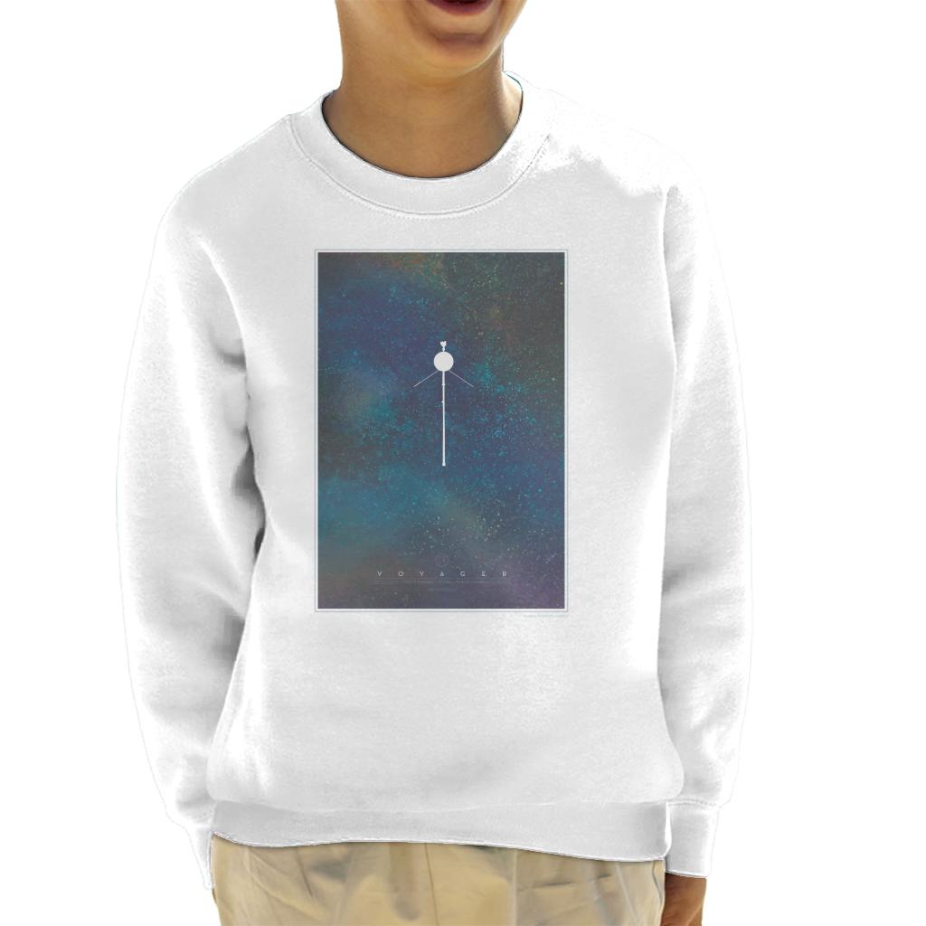 NASA Voyager Interplanetary Travel Poster Kids Sweatshirt-ALL + EVERY
