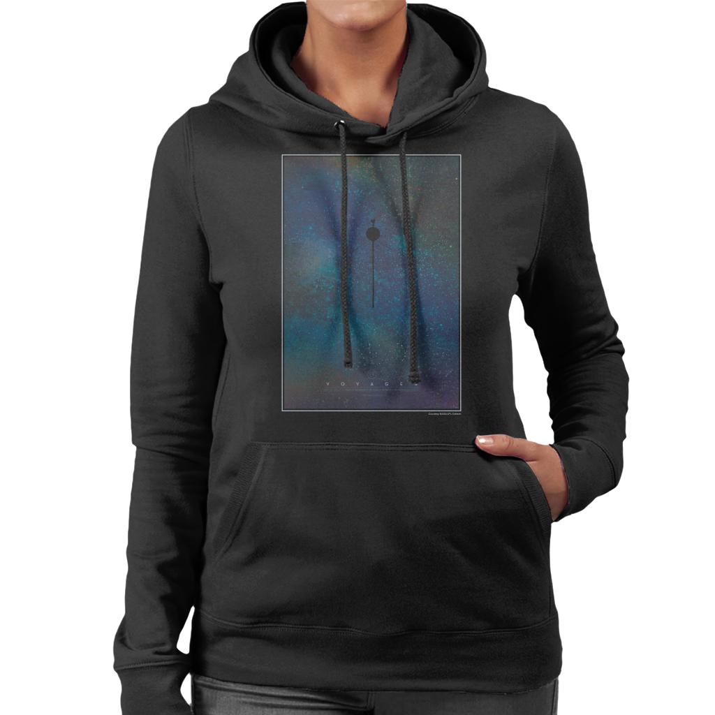 NASA Voyager Interplanetary Travel Poster Women's Hooded Sweatshirt-ALL + EVERY