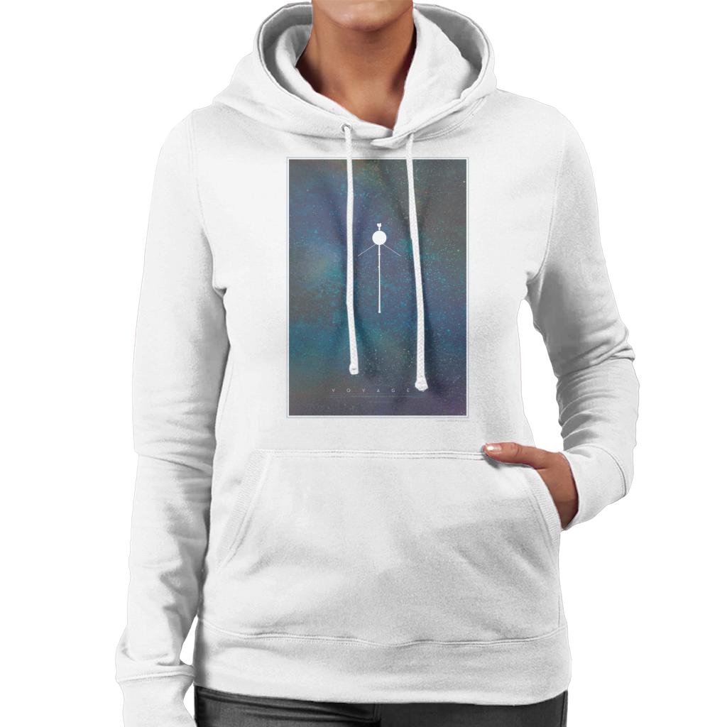 NASA Voyager Interplanetary Travel Poster Women's Hooded Sweatshirt-ALL + EVERY