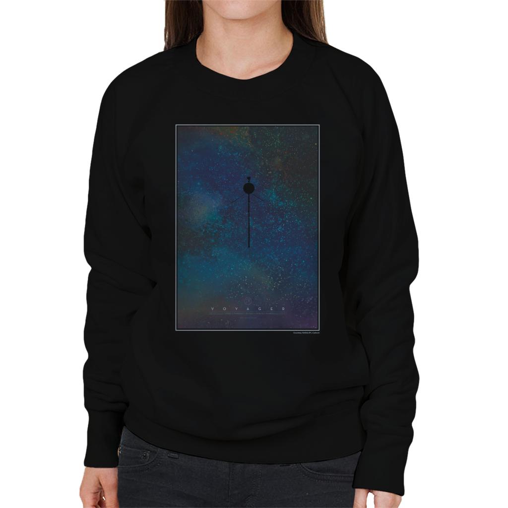 NASA Voyager Interplanetary Travel Poster Women's Sweatshirt-ALL + EVERY