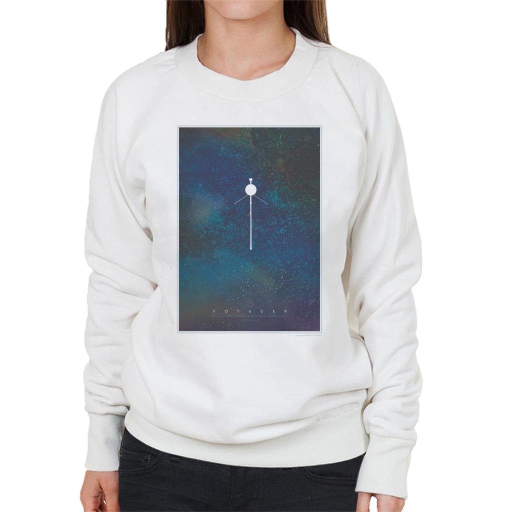 NASA Voyager Interplanetary Travel Poster Women's Sweatshirt-ALL + EVERY