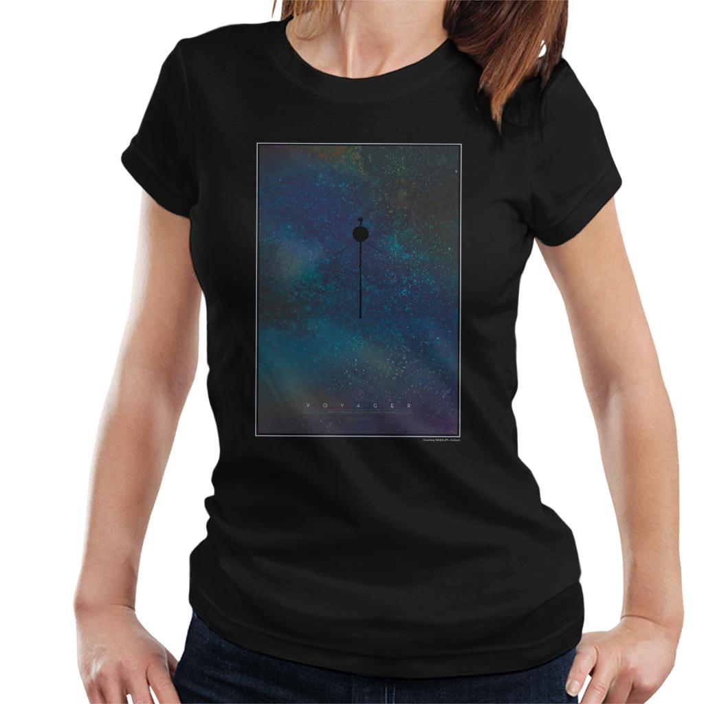 NASA Voyager Interplanetary Travel Poster Women's T-Shirt-ALL + EVERY