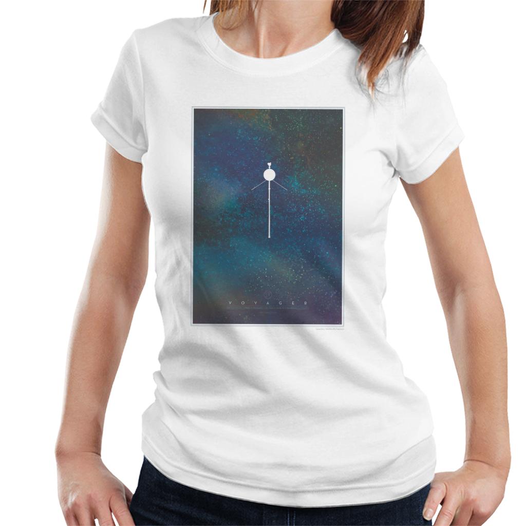 NASA Voyager Interplanetary Travel Poster Women's T-Shirt-ALL + EVERY