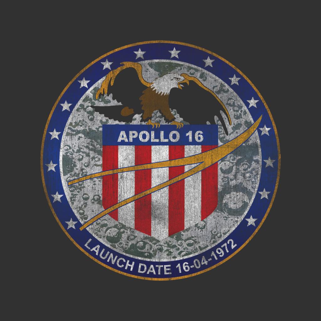 NASA Apollo 16 Mission Badge Distressed Kids Sweatshirt-ALL + EVERY
