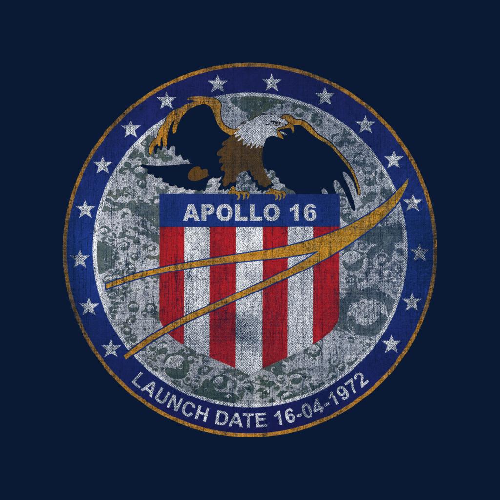 NASA Apollo 16 Mission Badge Distressed Kids Sweatshirt-ALL + EVERY