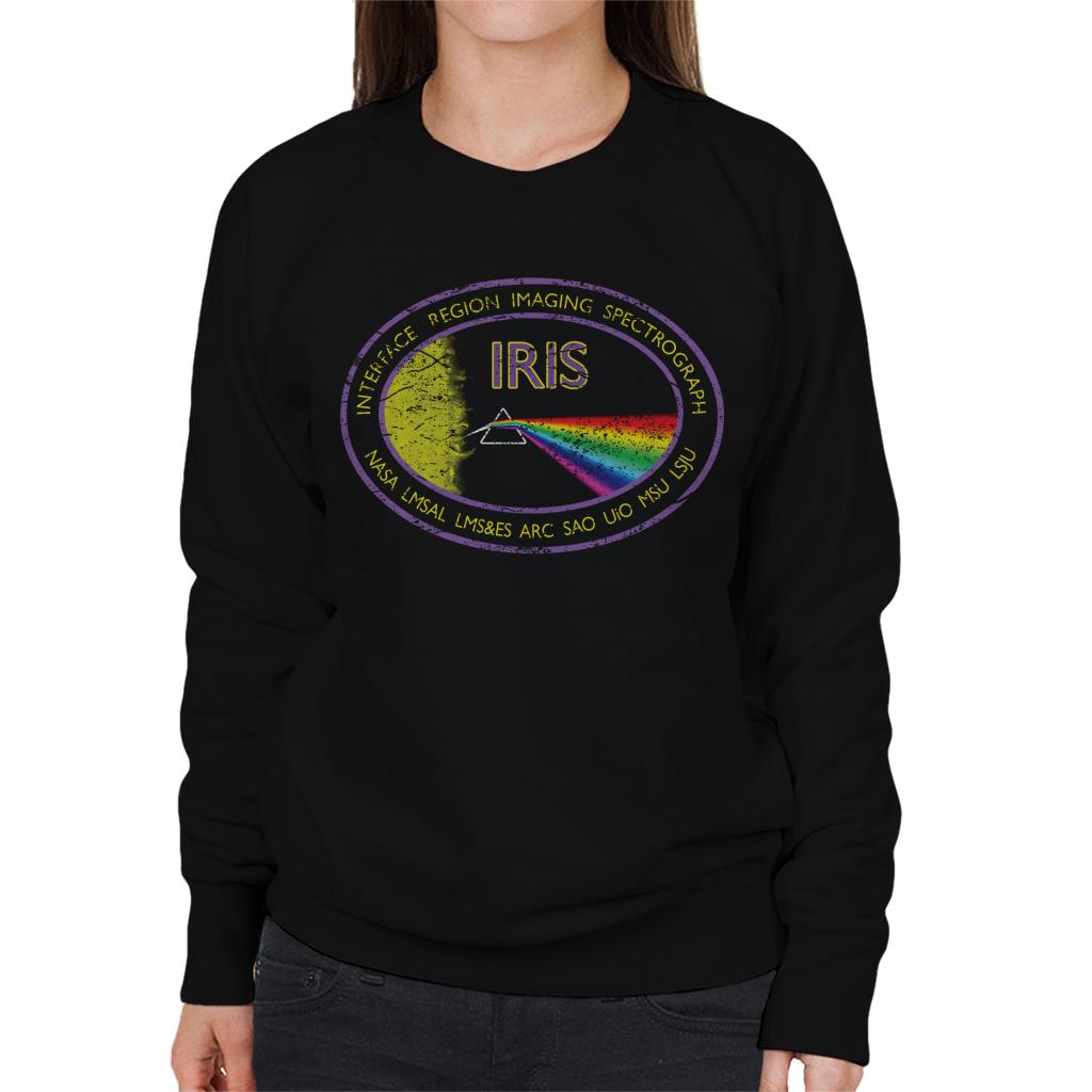 NASA IRIS Mission Logo Distressed Women's Sweatshirt-ALL + EVERY